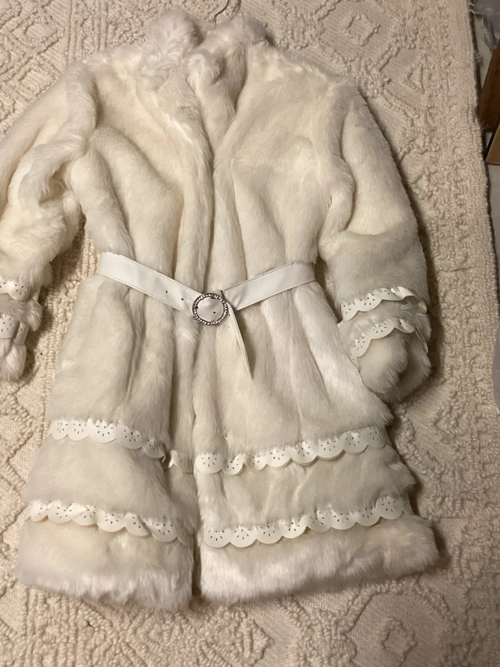 Girls, size 10/12 fur coat.